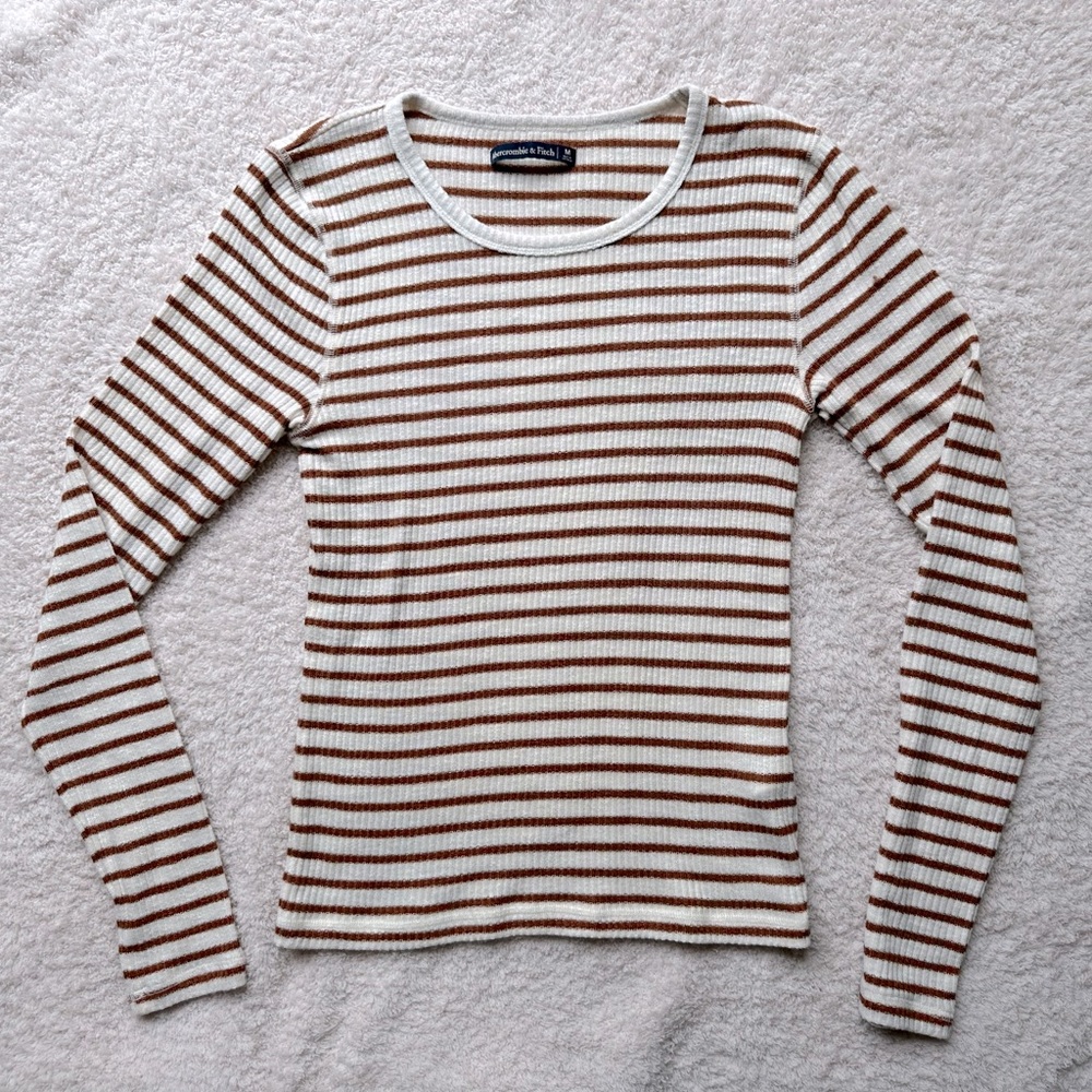 Abercrombie & Fitch Ribbed Long Sleeve Top